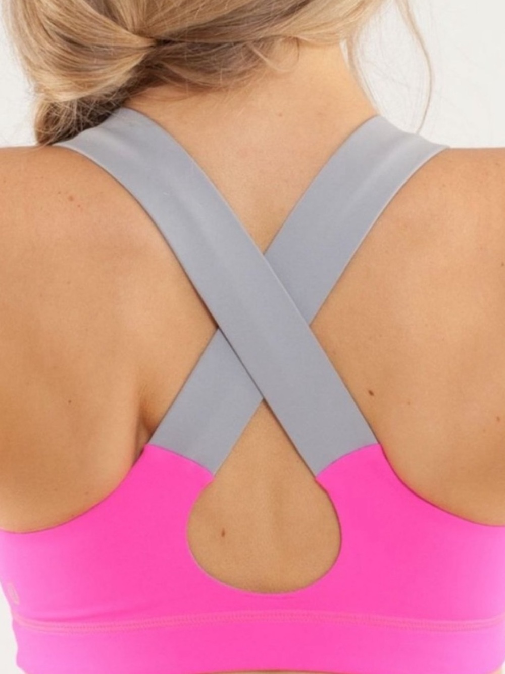 Lululemon All Sport Bra Pink & Gray Sz 4